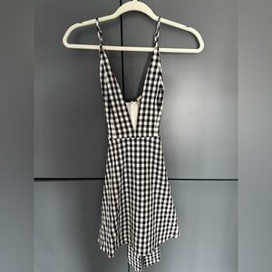 NBD Black and White Backless Sundress